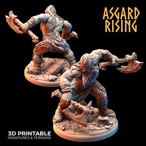Berserker Warband Set - Asgard Rising Miniatures - Wargaming D&D DnD