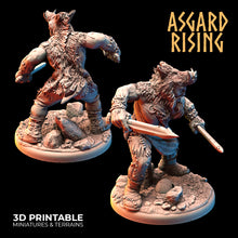 Load image into Gallery viewer, Berserker Warband Set - Asgard Rising Miniatures - Wargaming D&amp;D DnD