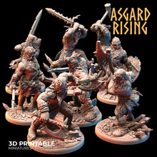 Load image into Gallery viewer, Berserker Warband Set - Asgard Rising Miniatures - Wargaming D&amp;D DnD