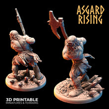 Load image into Gallery viewer, Berserker Warband Set - Asgard Rising Miniatures - Wargaming D&amp;D DnD