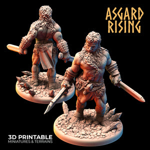 Berserker Warband Set - Asgard Rising Miniatures - Wargaming D&D DnD