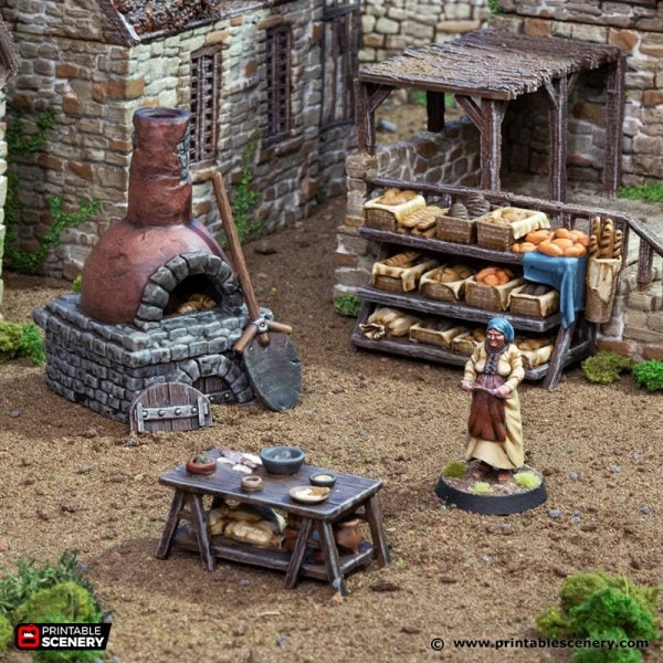 Baker - King and Country - Printable Scenery Wargaming D&D DnD 28mm 32mm 40mm 54mm