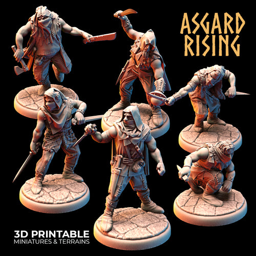 Bandit Rogues Warband Modular Set - Asgard Rising Miniatures - Wargaming D&D DnD