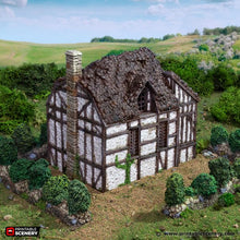 Load image into Gallery viewer, Wattle and Daub Barlyway Cottage - King and Country - Printable Scenery Terrain Wargaming D&amp;D DnD 10mm 15mm 20mm 25mm 28mm 32mm 40mm 54mm Painted options
