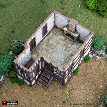 Load image into Gallery viewer, Wattle and Daub Barlyway Cottage - King and Country - Printable Scenery Terrain Wargaming D&amp;D DnD 10mm 15mm 20mm 25mm 28mm 32mm 40mm 54mm Painted options