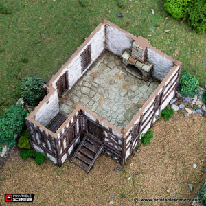 Wattle and Daub Barlyway Cottage - King and Country - Printable Scenery Terrain Wargaming D&D DnD 10mm 15mm 20mm 25mm 28mm 32mm 40mm 54mm Painted options