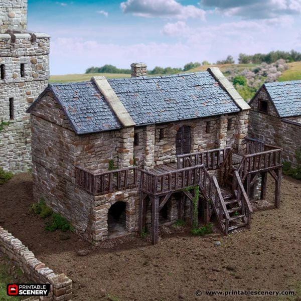 Black Rock Barracks - King and Country - Printable Scenery Terrain Wargaming D&D DnD 10mm 15mm 20mm 25mm 28mm 32mm 40mm 54mm