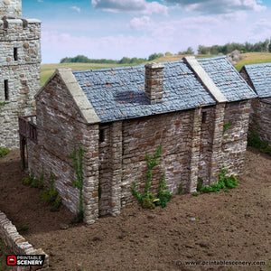 Black Rock Barracks - King and Country - Printable Scenery Terrain Wargaming D&D DnD 10mm 15mm 20mm 25mm 28mm 32mm 40mm 54mm