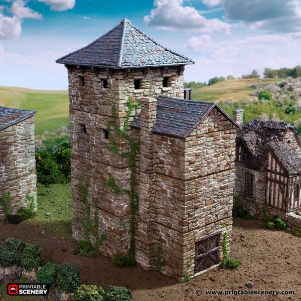 Black Rock Keep - King and Country - Printable Scenery Terrain Wargaming D&D DnD 10mm 15mm 20mm 25mm 28mm 32mm 40mm 54mm