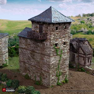 Black Rock Keep - King and Country - Printable Scenery Terrain Wargaming D&D DnD 10mm 15mm 20mm 25mm 28mm 32mm 40mm 54mm