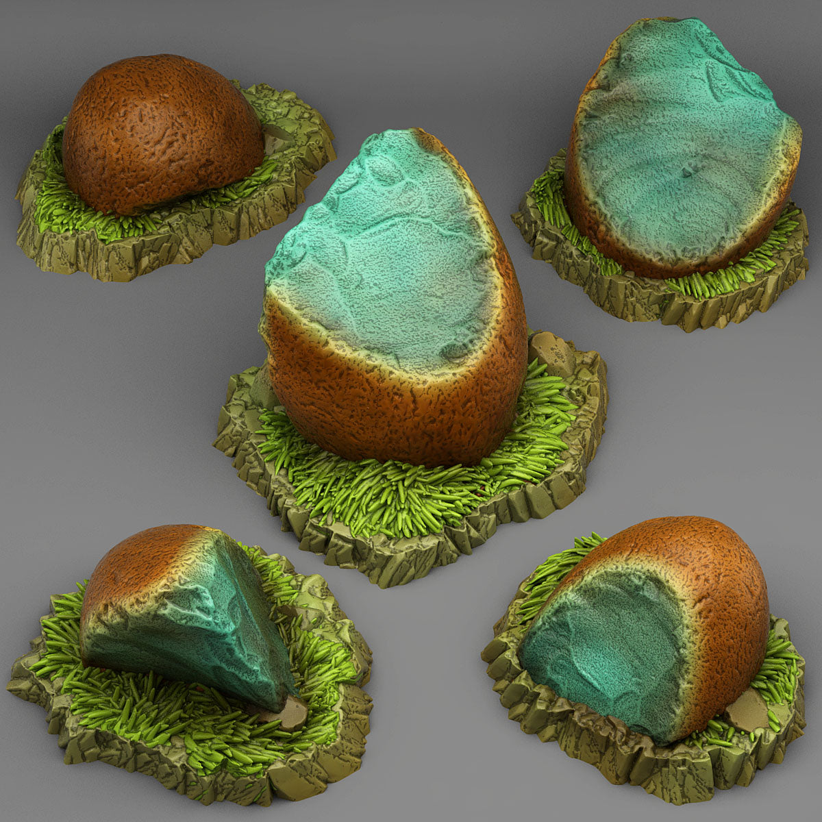 Blue Magic Flints - Fantastic Plants and Rocks Vol. 3 - Print Your Monsters  - Wargaming D&D DnD
