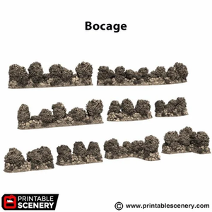 Bocage - King and Country - Printable Scenery Terrain Wargaming D&D DnD 10mm 15mm 20mm 25mm 28mm 32mm 40mm 54mm Painted options