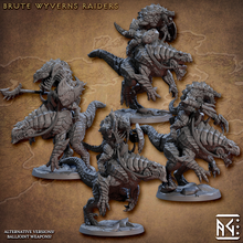 Load image into Gallery viewer, Brute Wyvern Raiders - Frostheart Lizardmen - Artisan Guild Minis Wargaming D&amp;D DnD