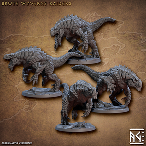 Brute Wyverns - Frostheart Lizardmen - Artisan Guild Minis Wargaming D&D DnD