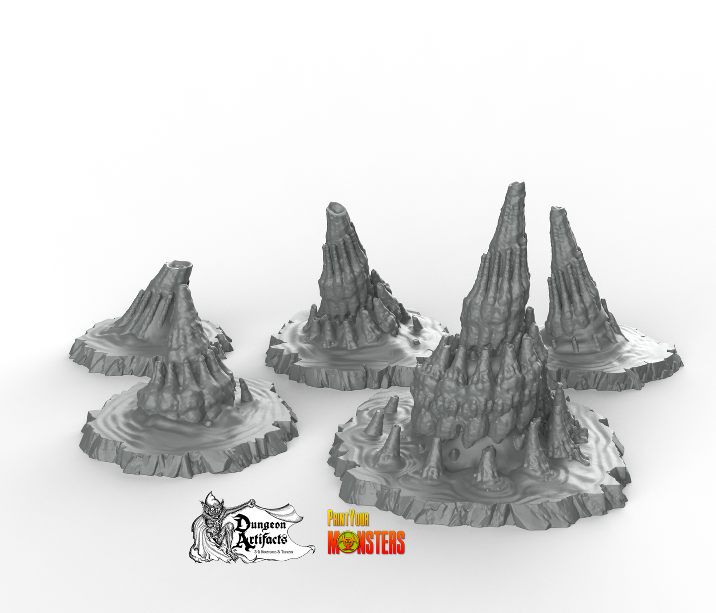 Buried Elder Things Dwellings - Fantastic Plants and Rocks Vol. 2 - Print Your Monsters - Wargaming D&D DnD