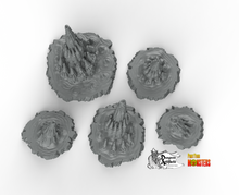Load image into Gallery viewer, Buried Elder Things Dwellings - Fantastic Plants and Rocks Vol. 2 - Print Your Monsters - Wargaming D&amp;D DnD
