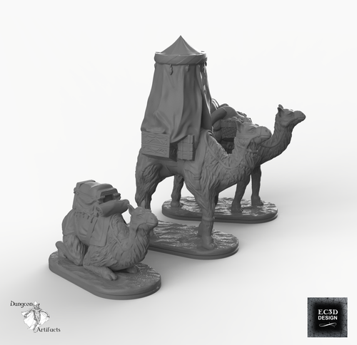 Camels - Empire of Scorching Sands Wargaming Terrain D&D, DnD