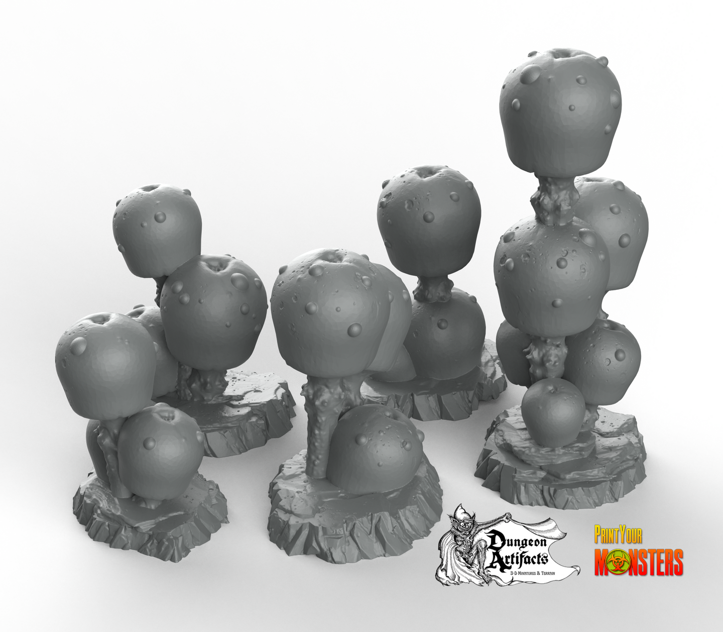 Candy Mushrooms - Fantastic Plants and Rocks Vol. 2 - Print Your Monsters - Wargaming D&D DnD