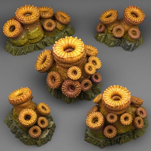 Cannon Coral - Fantastic Plants and Rocks Vol. 3 - Print Your Monsters - Wargaming D&D DnD