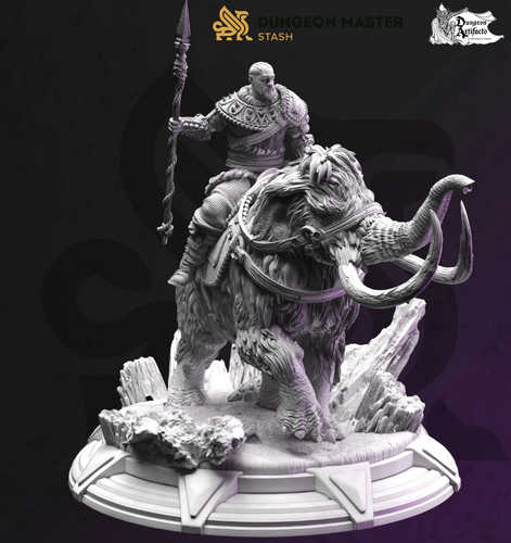 Touches-the-Sky, Goliath Mammoth Rider - Brawn and Brains - DM Stash - Wargaming D&D DnD