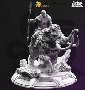 Touches-the-Sky, Goliath Mammoth Rider - Brawn and Brains - DM Stash - Wargaming D&D DnD