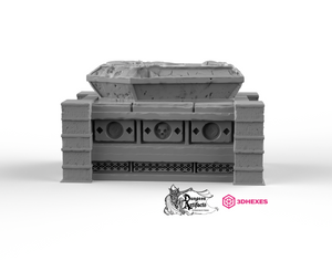 Catacombs Sarcophagus on Dais - 3DHexes Wargaming Terrain D&D DnD