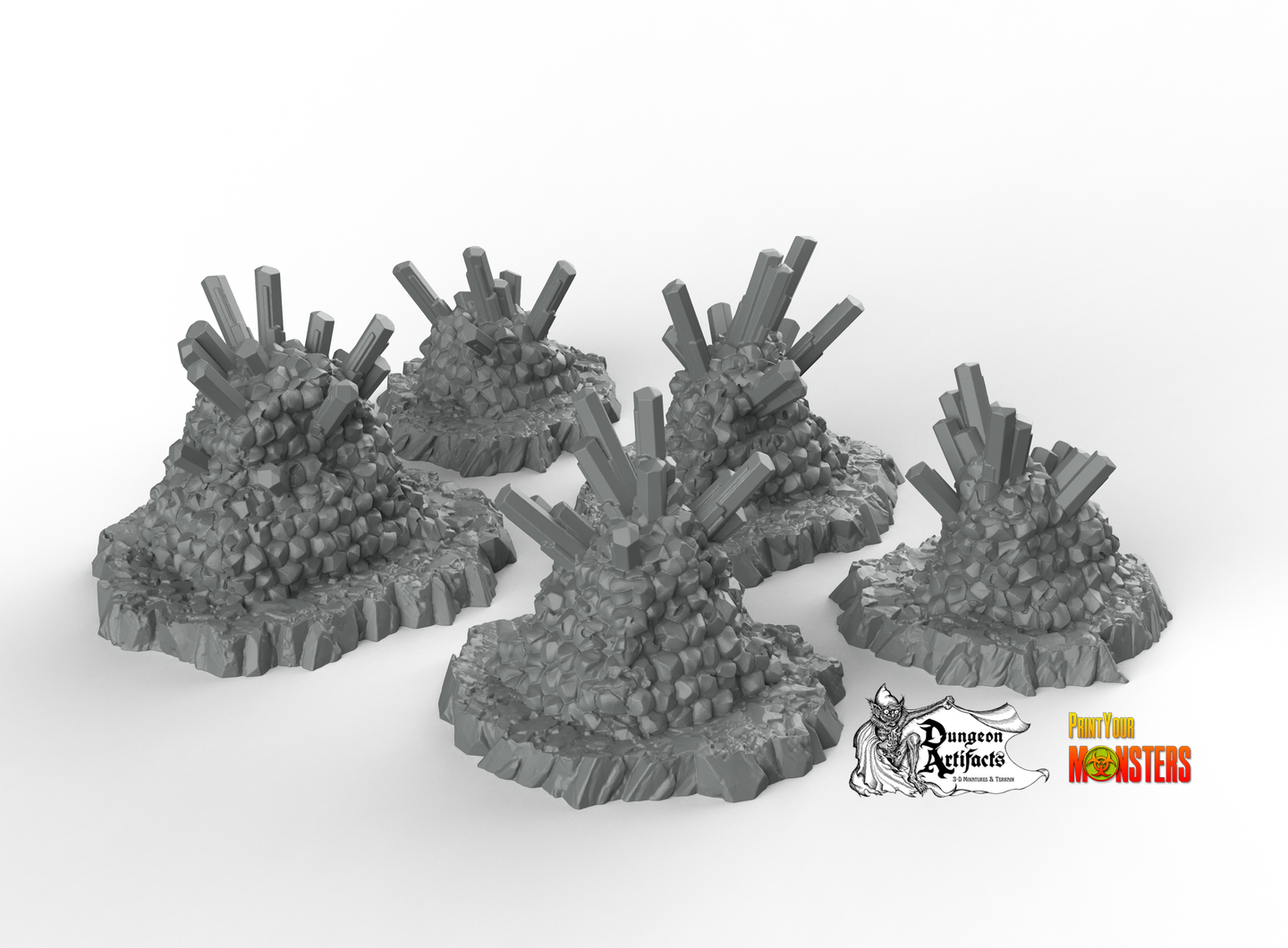 Cave Blazing Crystals - Fantastic Plants and Rocks Vol. 2 - Print Your Monsters - Wargaming D&D DnD