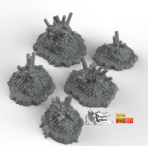 Cave Blazing Crystals - Fantastic Plants and Rocks Vol. 2 - Print Your Monsters - Wargaming D&D DnD