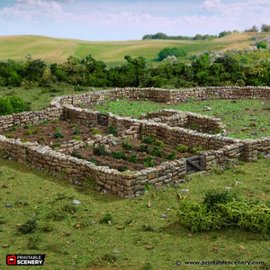 Country Low Walls - King and Country - Printable Scenery Terrain Wargaming D&D DnD