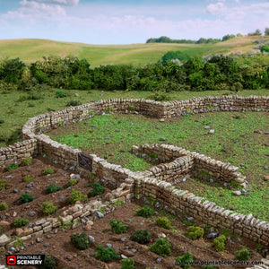Country Low Walls - King and Country - Printable Scenery Terrain Wargaming D&D DnD
