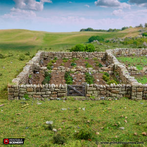 Country Low Walls - King and Country - Printable Scenery Terrain Wargaming D&D DnD