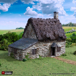 Crow Cottage - King and Country - Printable Scenery Terrain Wargaming D&D DnD 10mm 15mm 20mm 25mm 28mm 32mm 40mm 54mm Painted options