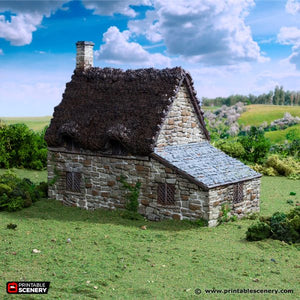 Crow Cottage - King and Country - Printable Scenery Terrain Wargaming D&D DnD 10mm 15mm 20mm 25mm 28mm 32mm 40mm 54mm Painted options
