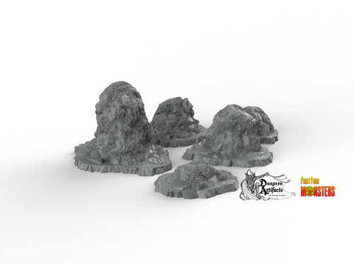 Curious Grassy Rocks - Fantastic Plants and Rocks Vol. 2 - Print Your Monsters - Wargaming D&D DnD