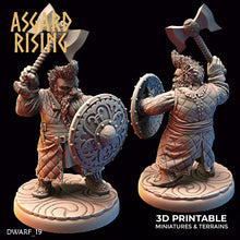 Load image into Gallery viewer, Dwarven Warriors in Gambeson Armor Modular Set - Asgard Rising - Wargaming D&amp;D DnD