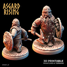 Load image into Gallery viewer, Dwarven Warriors in Scale Armor Modular Set - Asgard Rising - Wargaming D&amp;D DnD