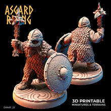 Load image into Gallery viewer, Dwarven Warriors in Scale Armor Modular Set - Asgard Rising - Wargaming D&amp;D DnD