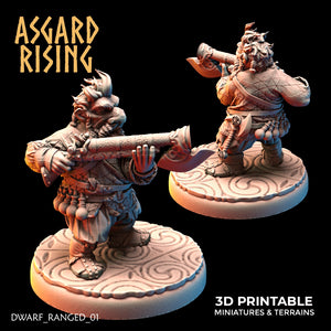 Dwarven Firearm Warriors Modular Set - Asgard Rising - Wargaming D&D DnD