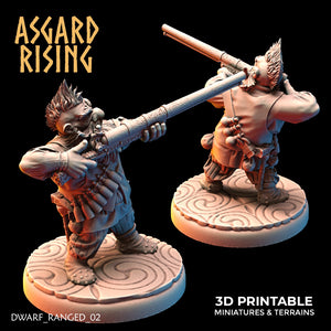 Dwarven Firearm Warriors Modular Set - Asgard Rising - Wargaming D&D DnD
