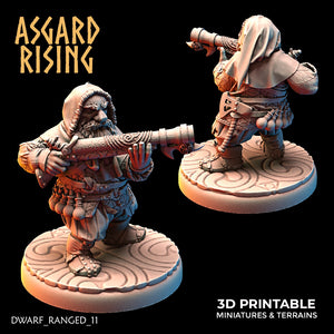 Dwarven Short Barreled Firearm Warriors Modular Set - Asgard Rising - Wargaming D&D DnD
