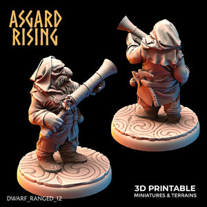 Dwarven Short Barreled Firearm Warriors Modular Set - Asgard Rising - Wargaming D&D DnD