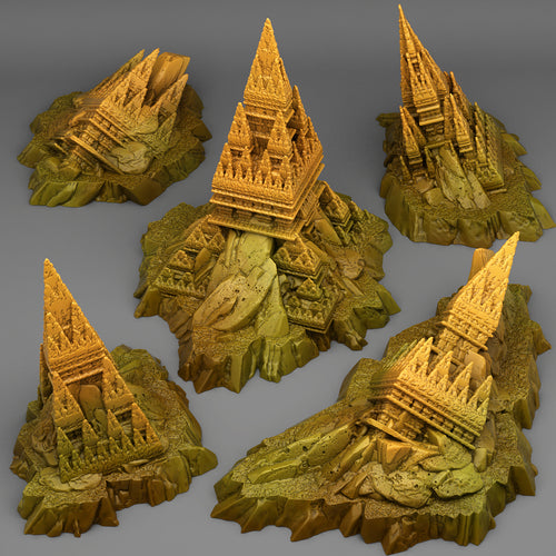 Desert Abandoned Temple - Fantastic Plants and Rocks Vol. 3 - Print Your Monsters - Wargaming D&D DnD