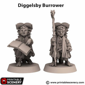 Diggelsby Burrower - Rise of the Halflings - Printable Scenery Wargaming D&D DnD 28mm 32mm 40mm 54mm