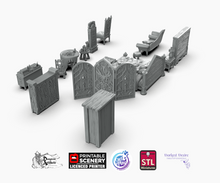 Load image into Gallery viewer, Dracul&#39;s Manor Bedroom Furnishing Set - Wargaming D&amp;D DnD Vampire Dracula