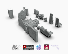 Load image into Gallery viewer, Dracul&#39;s Manor Bedroom Furnishing Set - Wargaming D&amp;D DnD Vampire Dracula