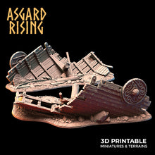 Load image into Gallery viewer, Snekkar and Drakkar Wreck Set - Asgard Rising Miniatures - Wargaming D&amp;D DnD