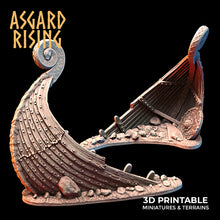 Load image into Gallery viewer, Snekkar and Drakkar Wreck Set - Asgard Rising Miniatures - Wargaming D&amp;D DnD