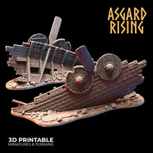 Load image into Gallery viewer, Snekkar and Drakkar Wreck Set - Asgard Rising Miniatures - Wargaming D&amp;D DnD