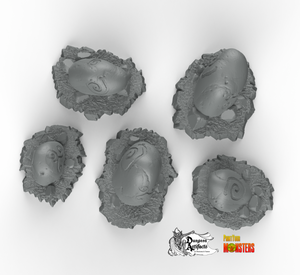 Druidic Giant Pebbles - Fantastic Plants and Rocks Vol. 2 - Print Your Monsters - Wargaming D&D DnD