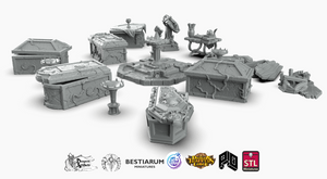 Dracul's Manor Dungeon Crypt Furnishing Set - Wargaming D&D DnD Vampire Dracula